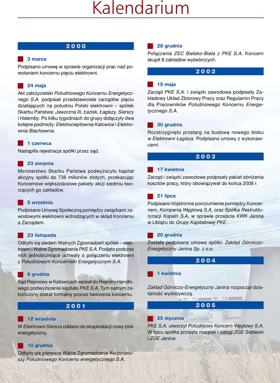 podpisali przedstawiciele zarządów pięciu działających na południu Polski elektrowni spółek Skarbu Państwa: Jaworzna III, Łazisk, Łagiszy, Sierszy i Halemby.