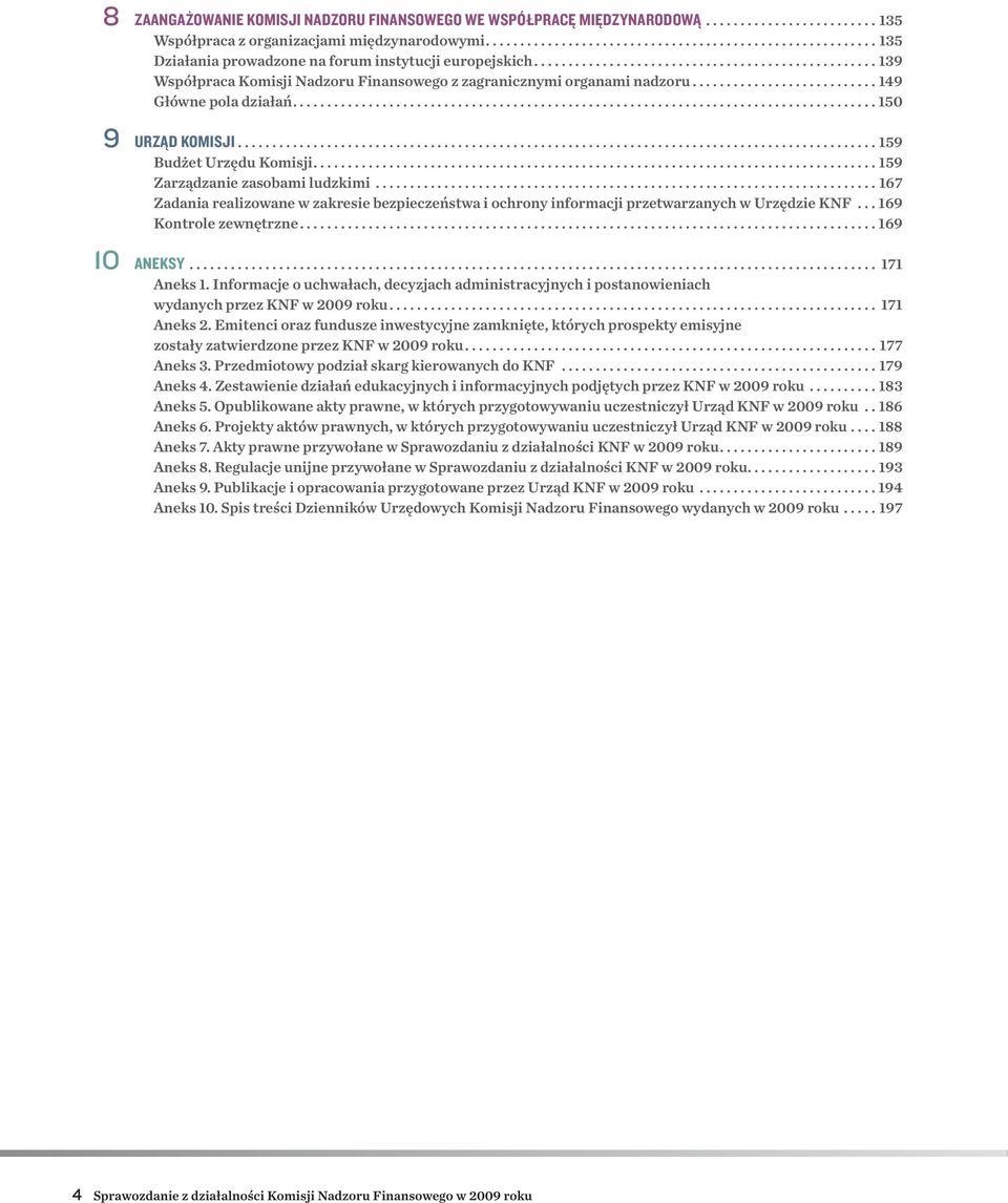 .......................... 149 Główne pola działań..................................................................................... 150 URZĄD KOMISJI............................................................................................. 159 Budżet Urzędu Komisji.