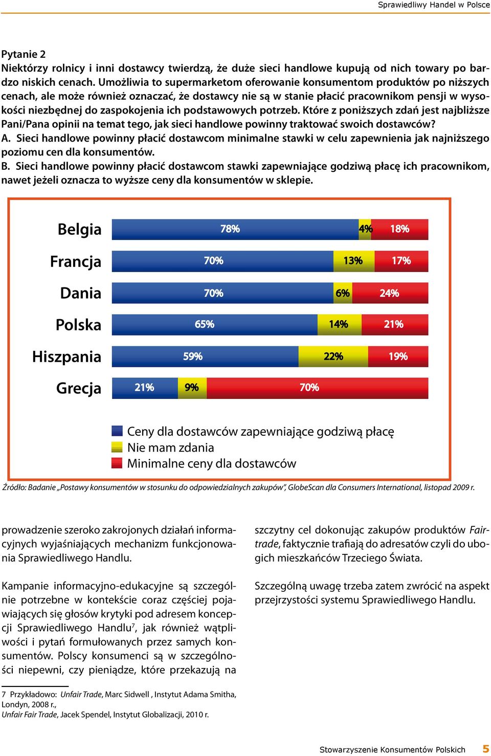 ich podstawowych potrzeb. Które z poniższych zdań jest najbliższe Pani/Pana opinii na temat tego, jak sieci handlowe powinny traktować swoich dostawców? A.