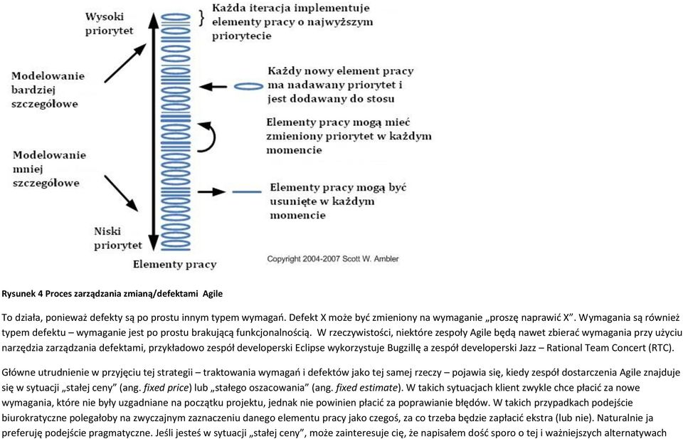 W rzeczywistości, niektóre zespoły Agile będą nawet zbierad wymagania przy użyciu narzędzia zarządzania defektami, przykładowo zespół developerski Eclipse wykorzystuje Bugzillę a zespół developerski