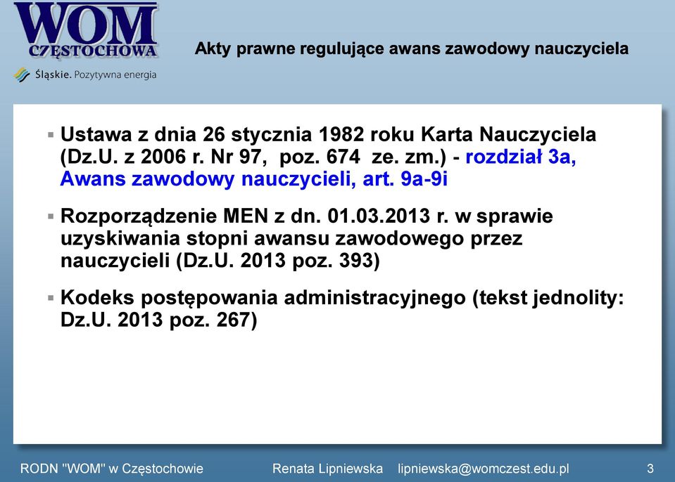 9a-9i Rozporządzenie MEN z dn. 01.03.2013 r.