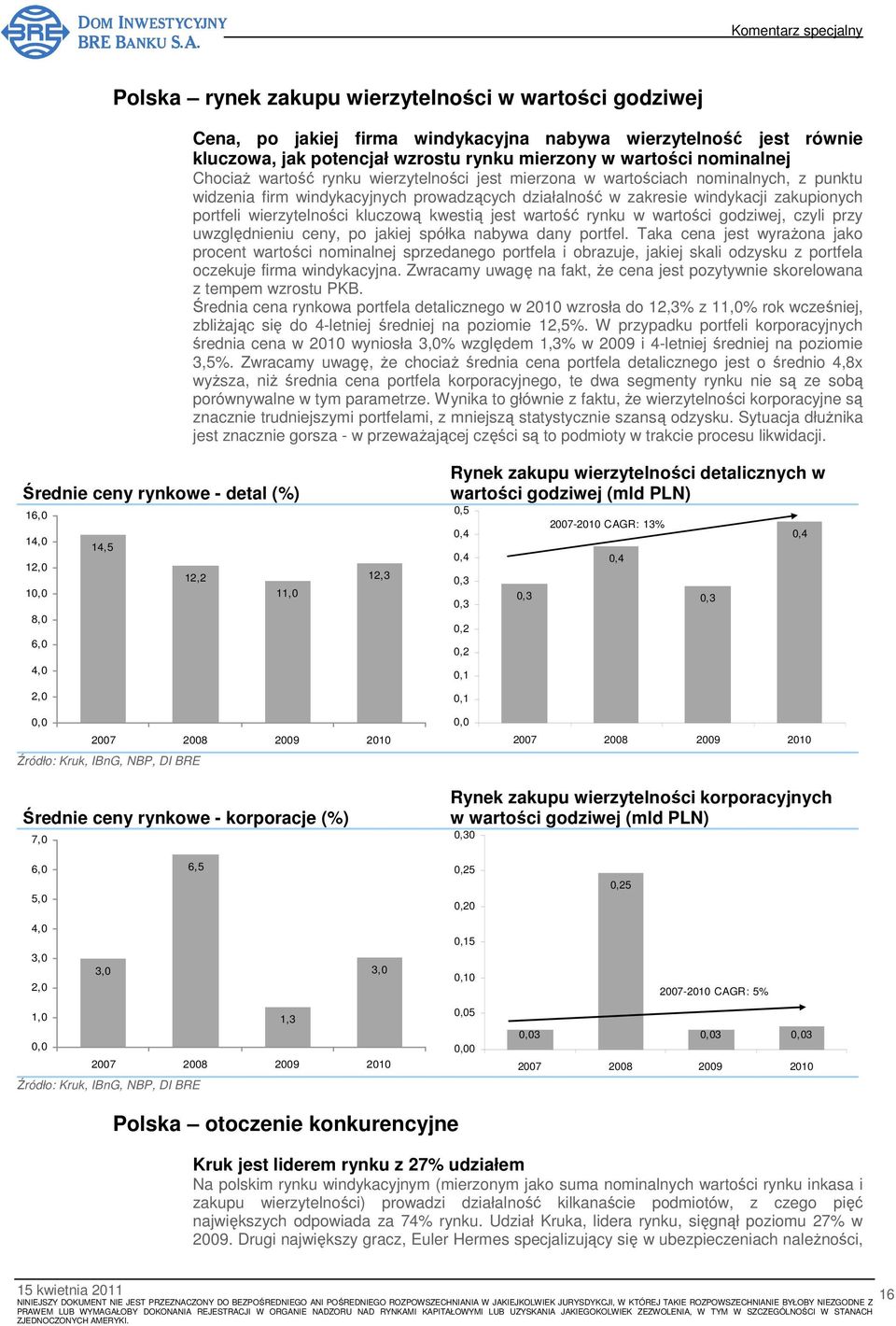 kwestią jest wartość rynku w wartości godziwej, czyli przy uwzględnieniu ceny, po jakiej spółka nabywa dany portfel.