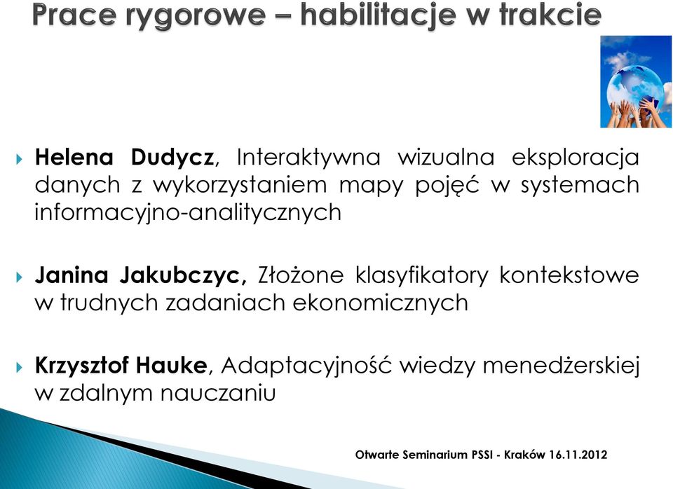 Janina Jakubczyc, Złożone klasyfikatory kontekstowe w trudnych