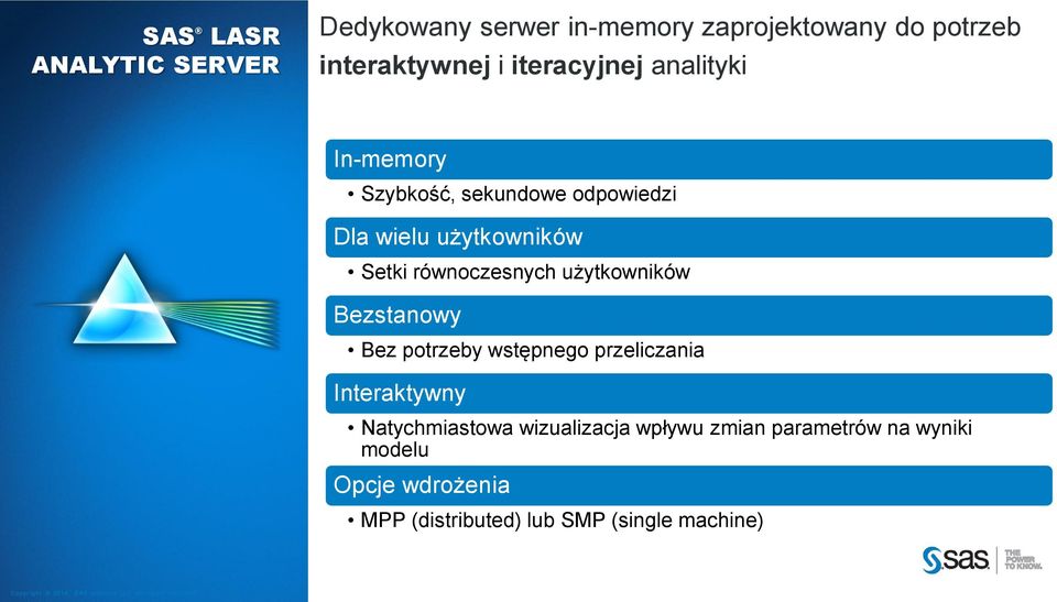 potrzeby wstępnego przeliczania Interaktywny Natychmiastowa wizualizacja wpływu zmian parametrów na wyniki modelu