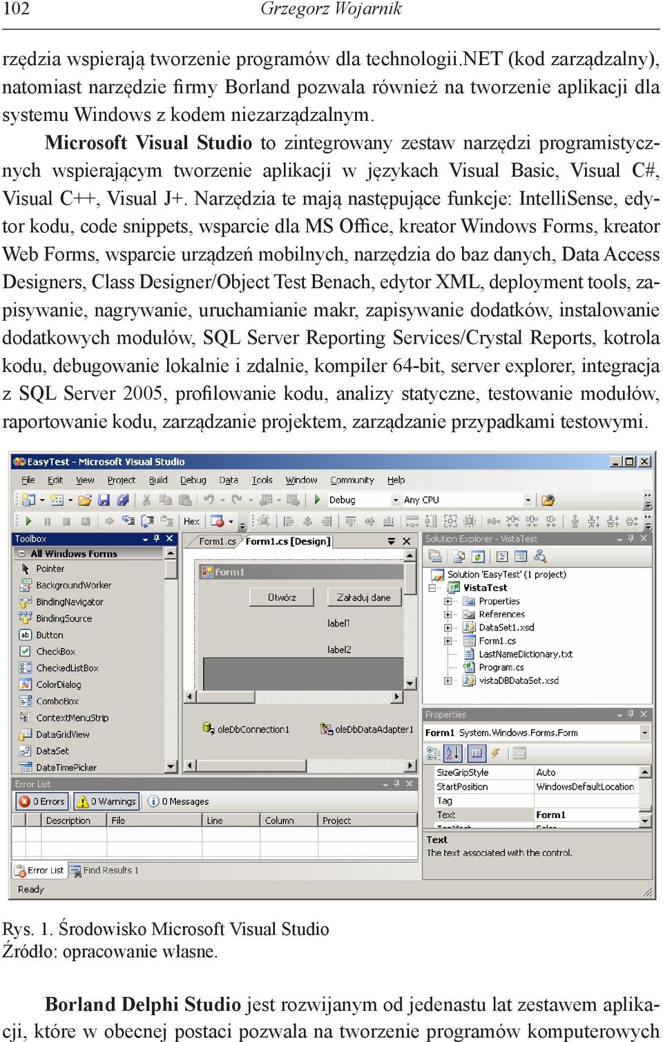 Microsoft Visual Studio to zintegrowany zestaw narzędzi programistycznych wspierającym tworzenie aplikacji w językach Visual Basic, Visual C#, Visual C++, Visual J+.