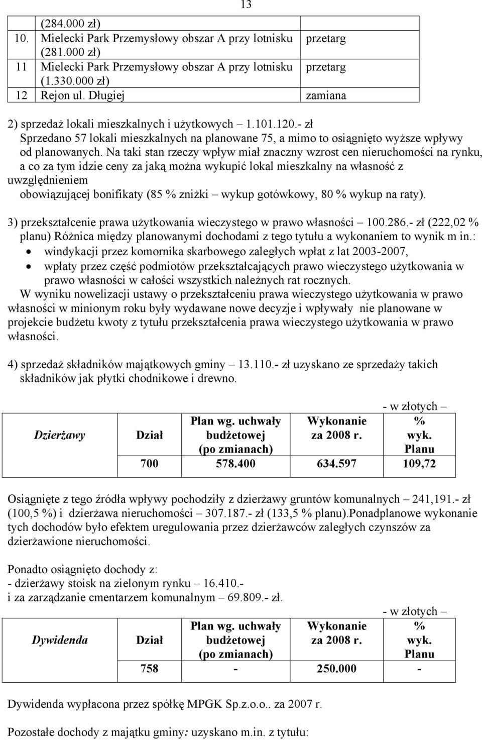 Na taki stan rzeczy wpływ miał znaczny wzrost cen nieruchomości na rynku, a co za tym idzie ceny za jaką można wykupić lokal mieszkalny na własność z uwzględnieniem obowiązującej bonifikaty (85