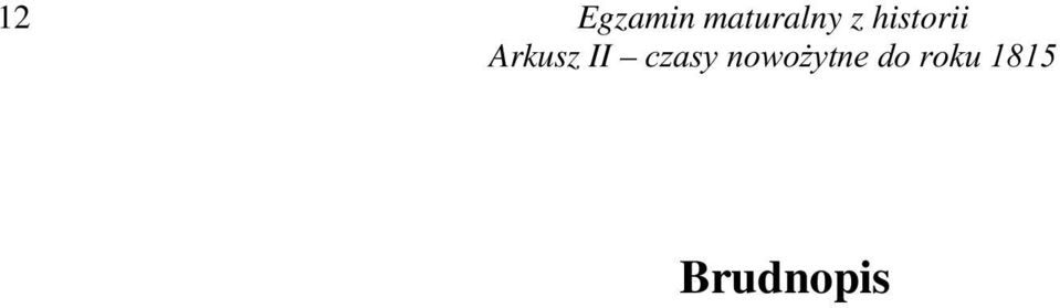 historii Arkusz II