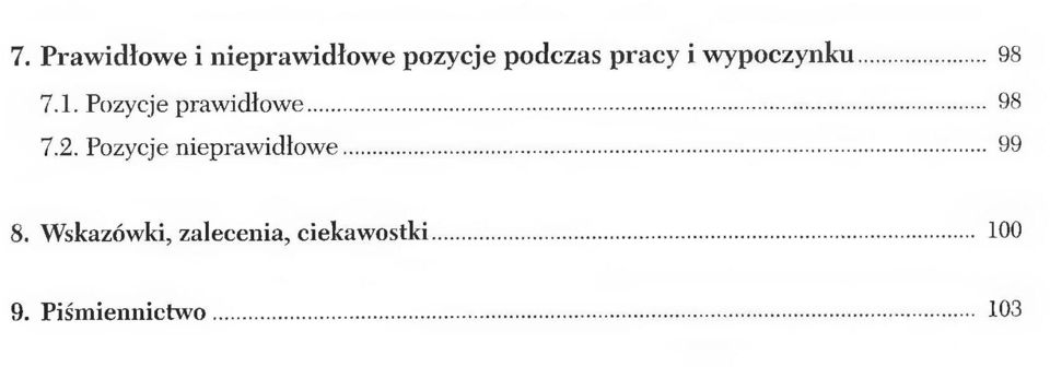 Pozycje niepraw idłow e... 99 8.