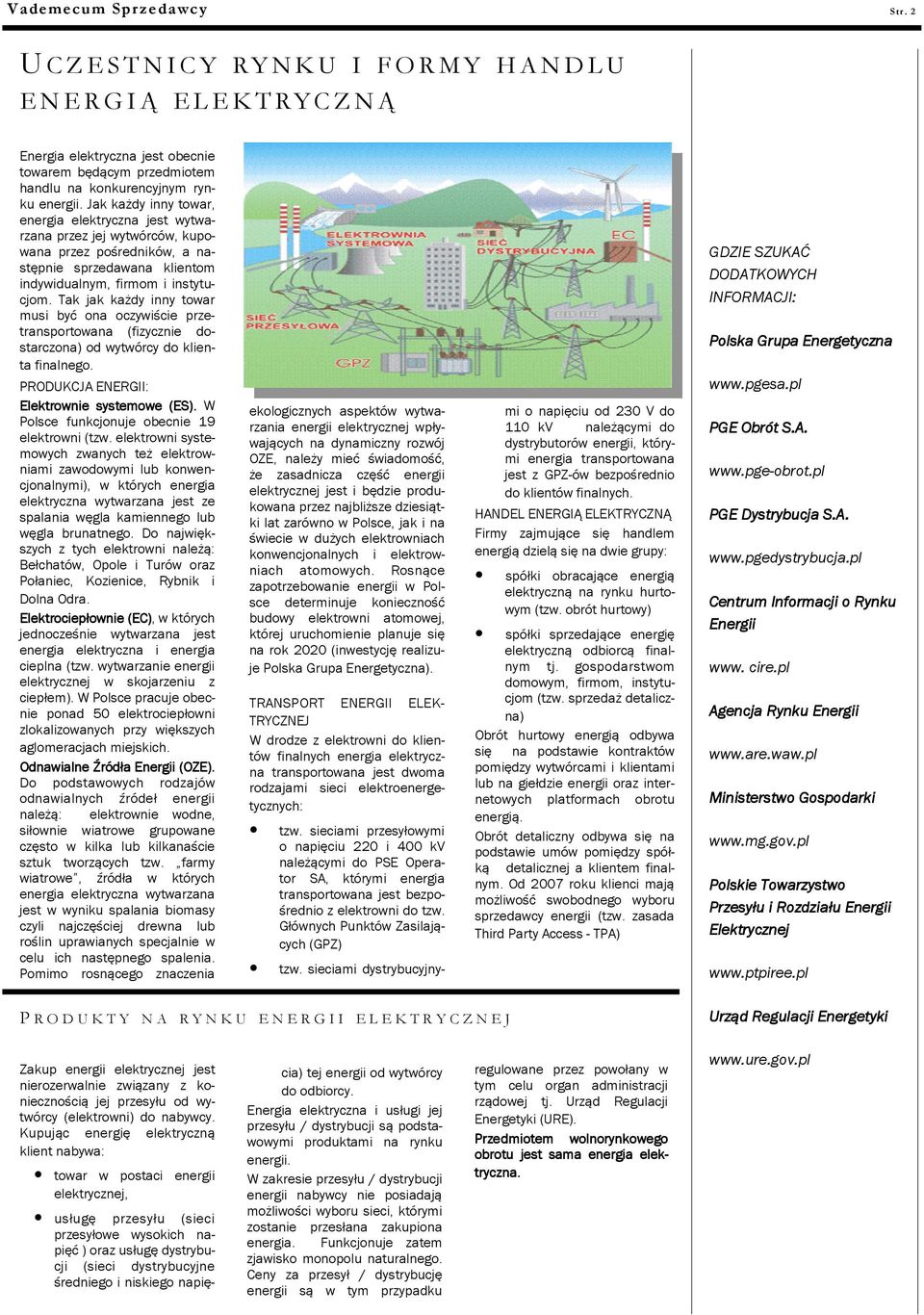 Jak każdy inny towar, energia elektryczna jest wytwarzana przez jej wytwórców, kupowana przez pośredników, a następnie sprzedawana klientom indywidualnym, firmom i instytucjom.