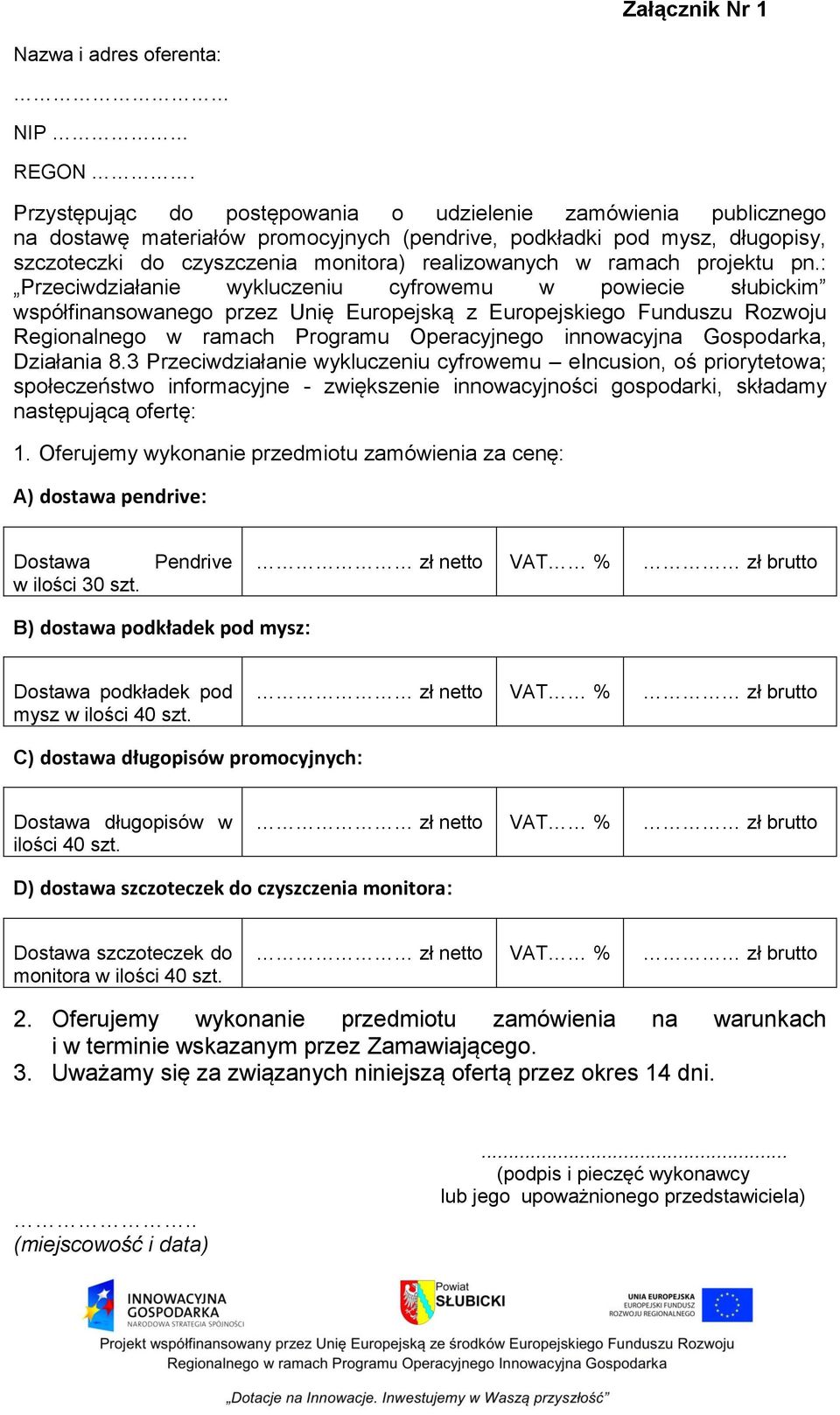 ramach projektu pn.