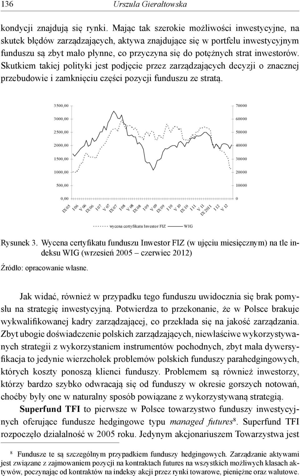 inwestorów. Skutkiem takiej polityki jest podjęcie przez zarządzających decyzji o znacznej przebudowie i zamknięciu części pozycji funduszu ze stratą.