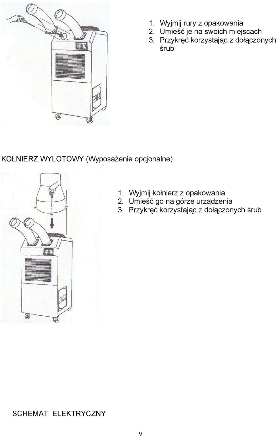 (Wyposażenie opcjonalne) 1. Wyjmij kołnierz z opakowania 2.