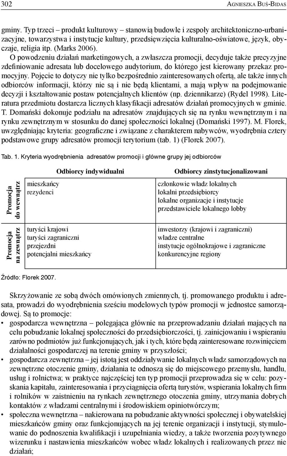 (Marks 2006). O powodzeniu działań marketingowych, a zwłaszcza promocji, decyduje także precyzyjne zdefiniowanie adresata lub docelowego audytorium, do którego jest kierowany przekaz promocyjny.