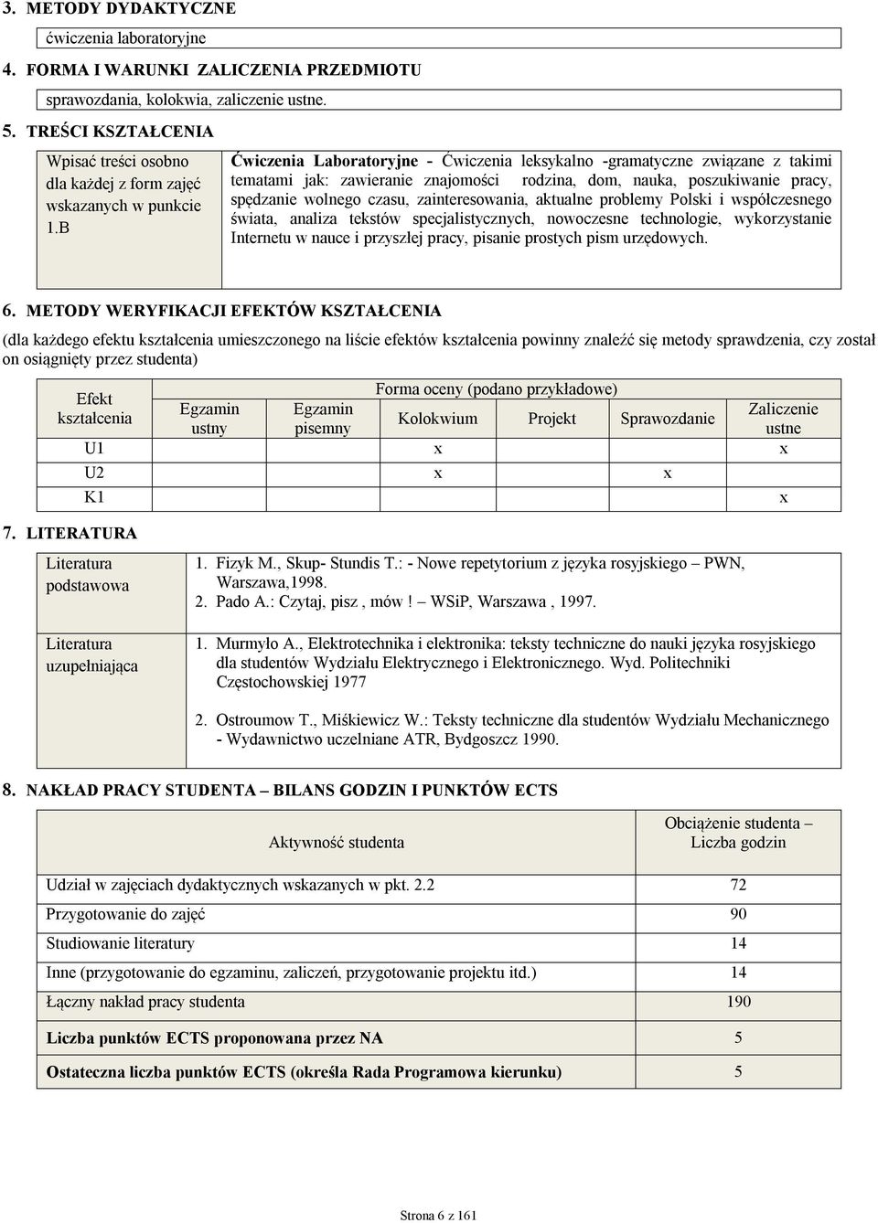 B Ćwiczenia Laboratoryjne - Ćwiczenia leksykalno -gramatyczne związane z takimi tematami jak: zawieranie znajomości rodzina, dom, nauka, poszukiwanie pracy, spędzanie wolnego czasu, zainteresowania,