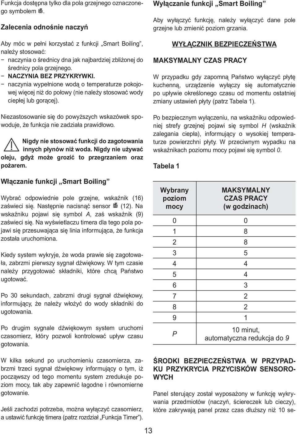 naczynia wypełnione wodà o temperaturze pokojowej wi cej ni do połowy (nie nale y stosowaç wody ciepłej lub goràcej).