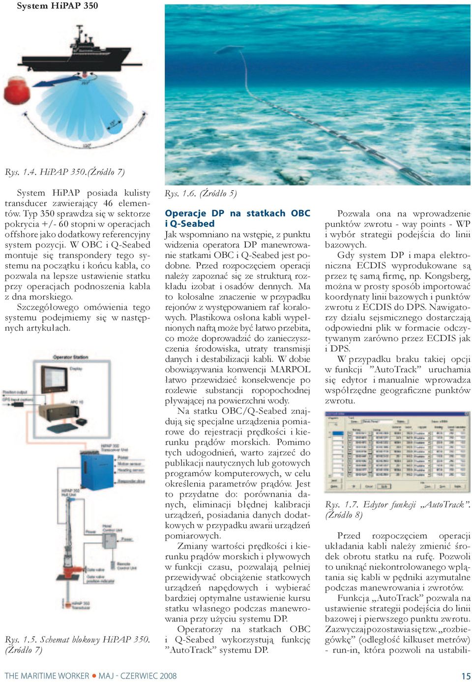 W OBC i Q-Seabed montuje się transpondery tego systemu na początku i końcu kabla, co pozwala na lepsze ustawienie statku przy operacjach podnoszenia kabla z dna morskiego.