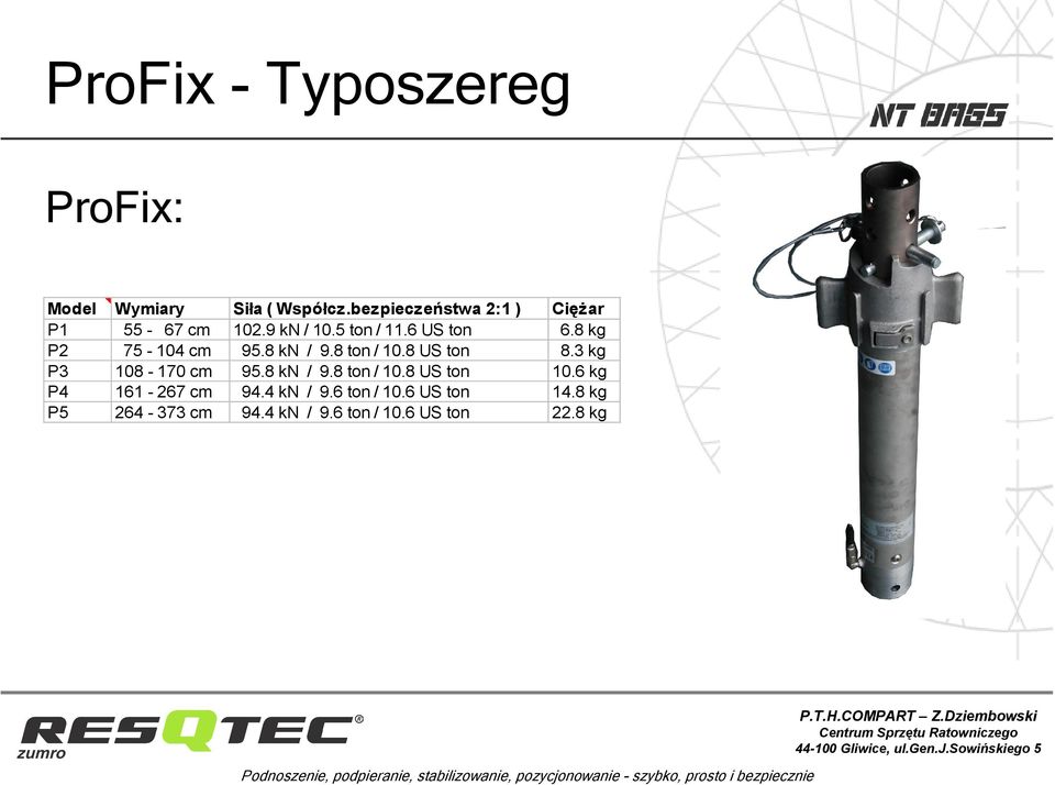 8 kg P2 75-104 cm 95.8 kn / 9.8 ton / 10.8 US ton 8.3 kg P3 108-170 cm 95.8 kn / 9.8 ton / 10.8 US ton 10.