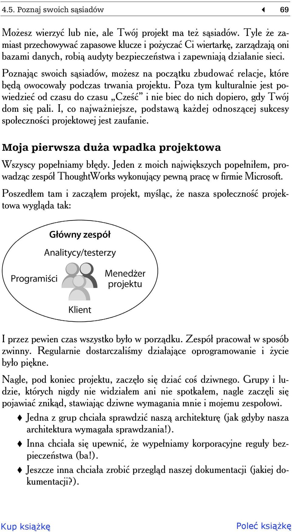 Poznaj c swoich s siadów, mo esz na pocz tku zbudowa relacje, które b d owocowa y podczas trwania projektu.