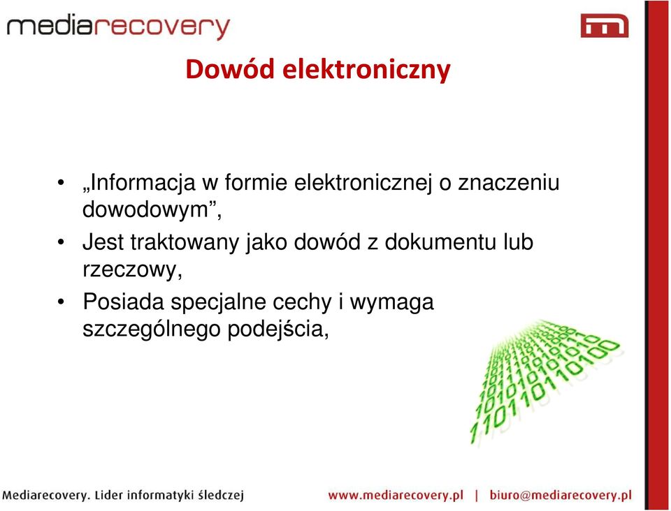 traktowany jako dowód z dokumentu lub