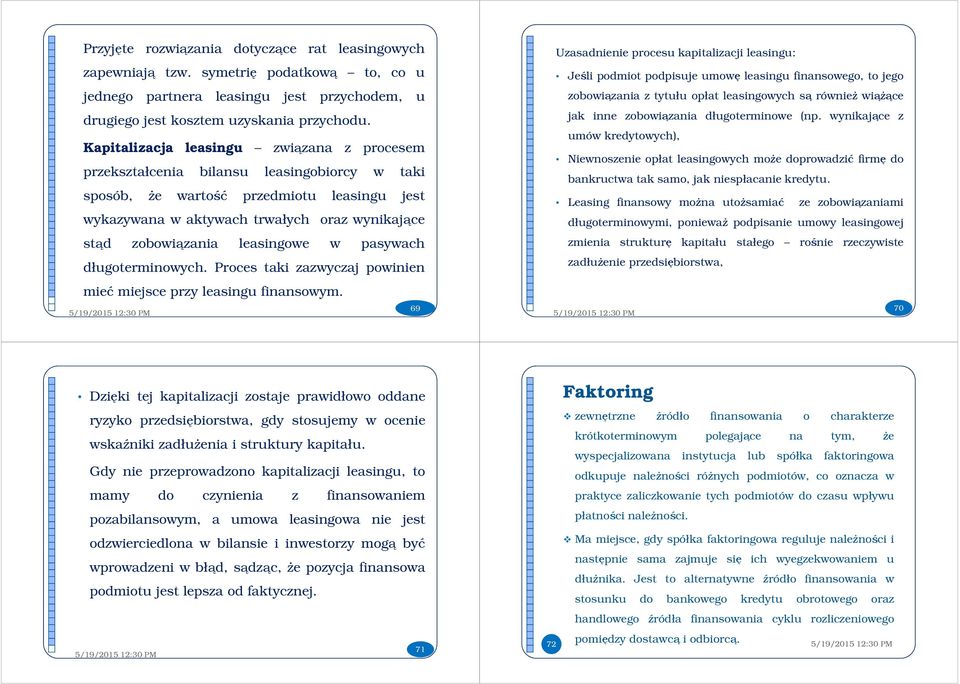 leasingowe w pasywach długoterminowych. Proces taki zazwyczaj powinien mieć miejsce przy leasingu finansowym.