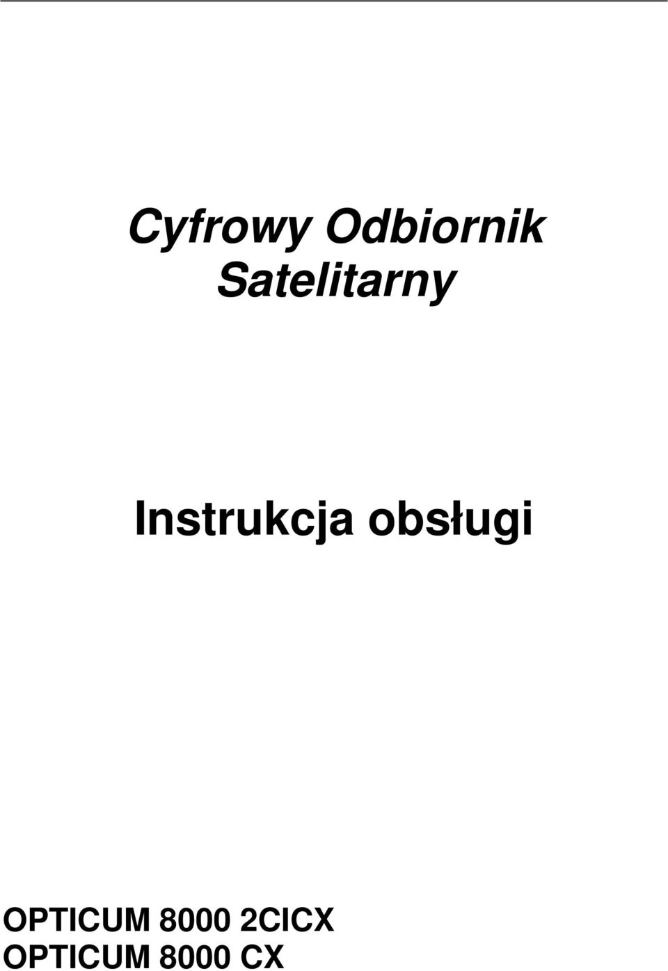 Instrukcja obsługi