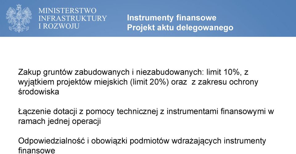 dotacji z pomocy Instrumenty technicznej finansowe z instrumentami finansowymi w