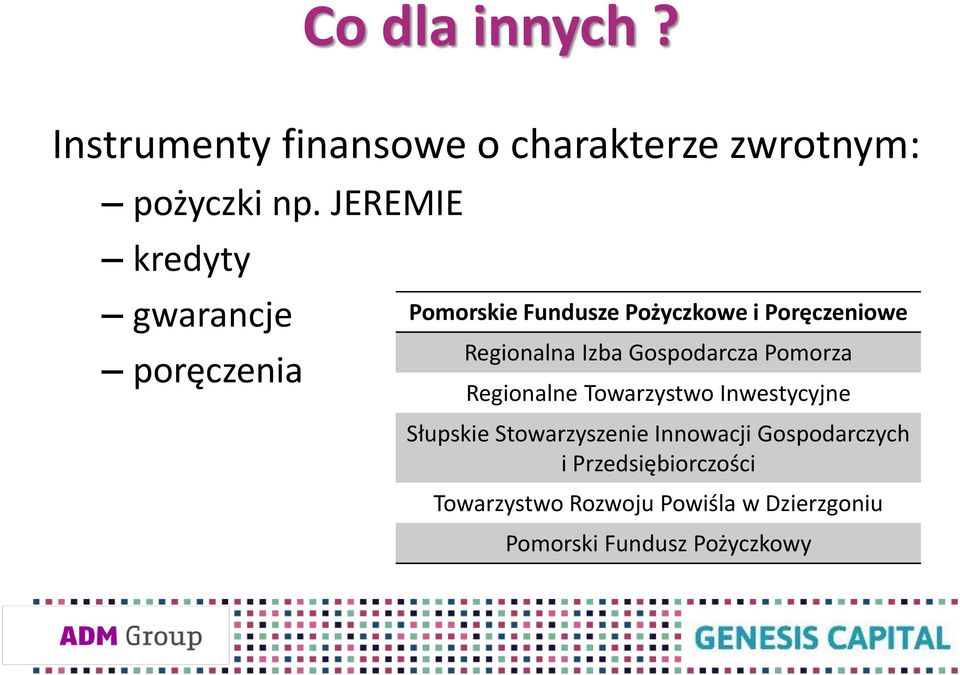 Regionalna Izba Gospodarcza Pomorza Regionalne Towarzystwo Inwestycyjne Słupskie