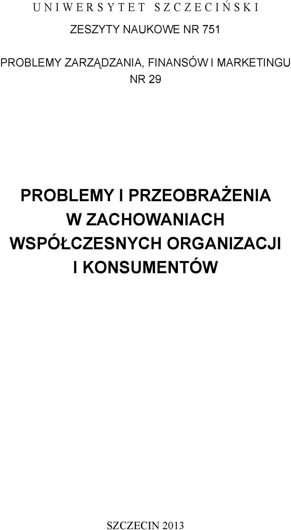 29 PROBLEMY I PRZEOBRAŻENIA W ZACHOWANIACH