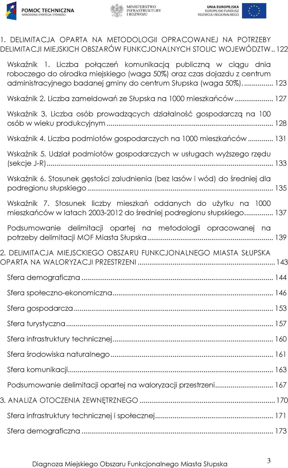 Liczba zameldowań ze Słupska na 1000 mieszkańców...127 Wskaźnik 3. Liczba osób prowadzących działalność gospodarczą na 100 osób w wieku produkcyjnym...128 Wskaźnik 4.