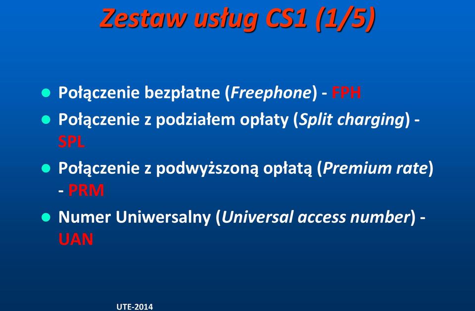 charging) - SPL Połączenie z podwyższoną opłatą