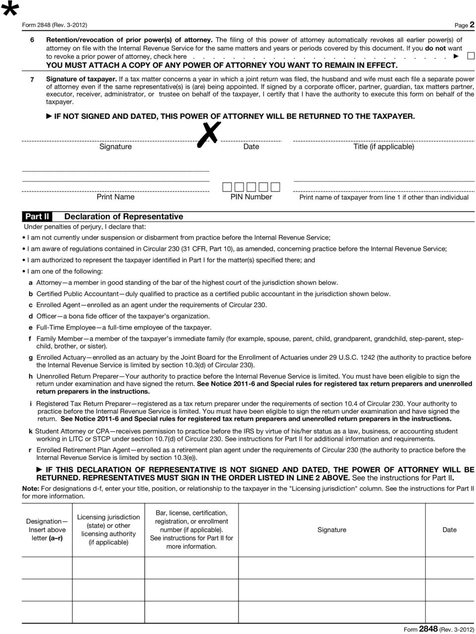 document. If you do not want to revoke a prior power of attorney, check here.......................... YOU MUST ATTACH A COPY OF ANY POWER OF ATTORNEY YOU WANT TO REMAIN IN EFFECT.