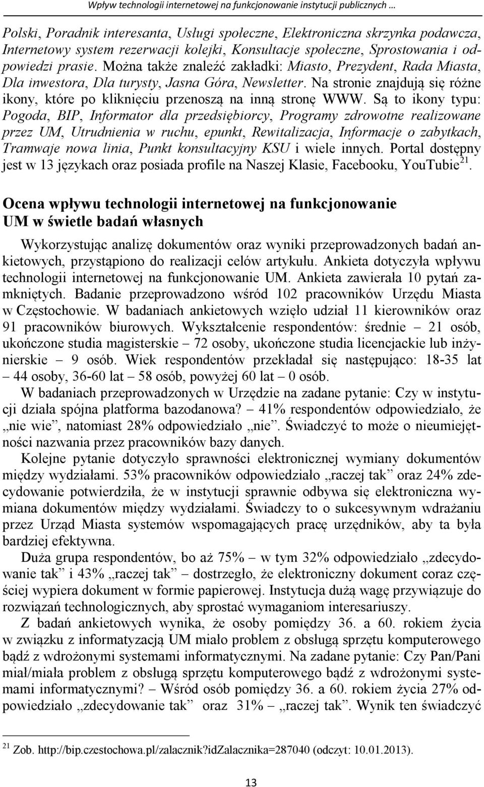 Na stronie znajdują się różne ikony, które po kliknięciu przenoszą na inną stronę WWW.