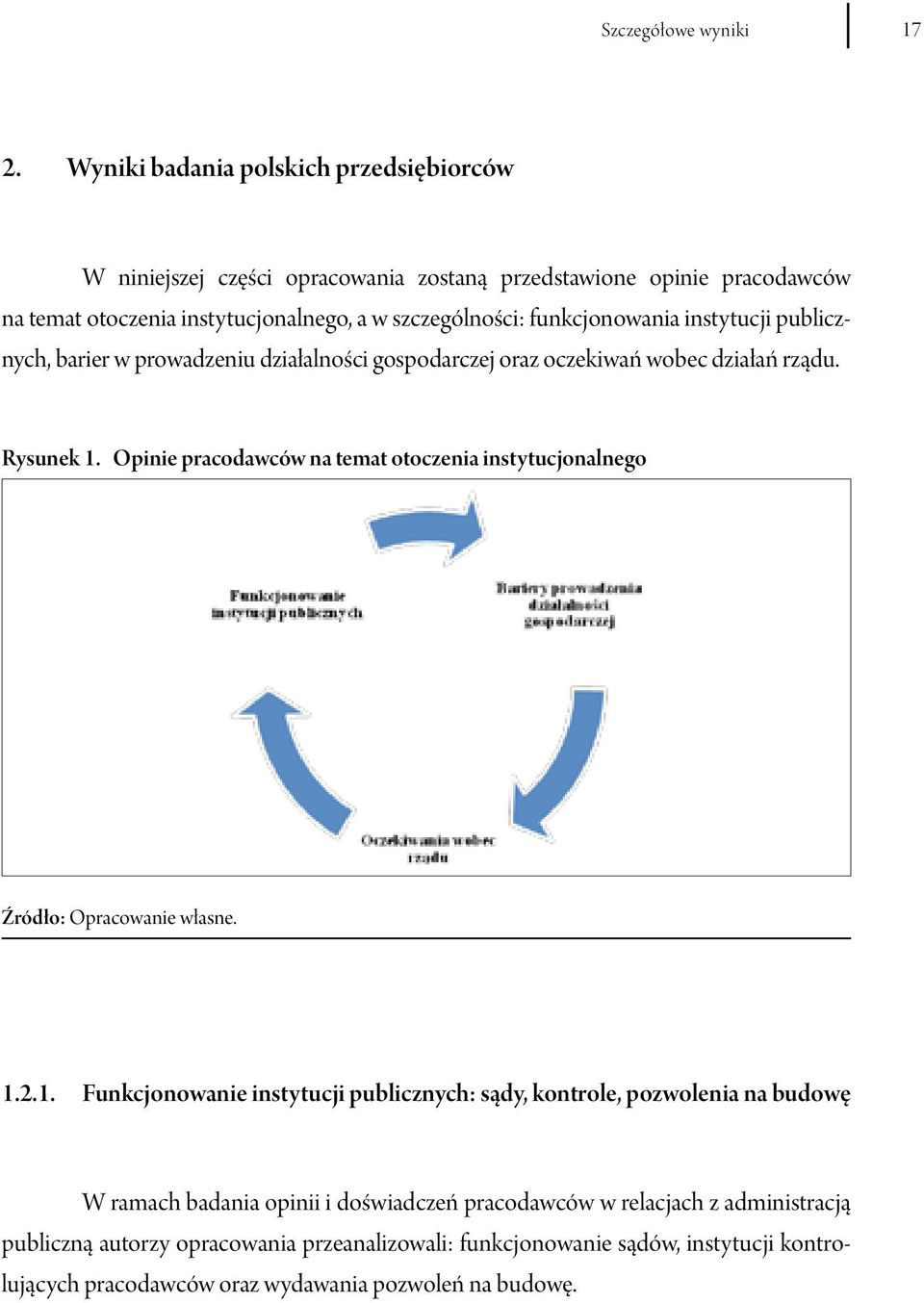 funkcjonowania instytucji publicznych, barier w prowadzeniu działalności gospodarczej oraz oczekiwań wobec działań rządu. Rysunek 1.