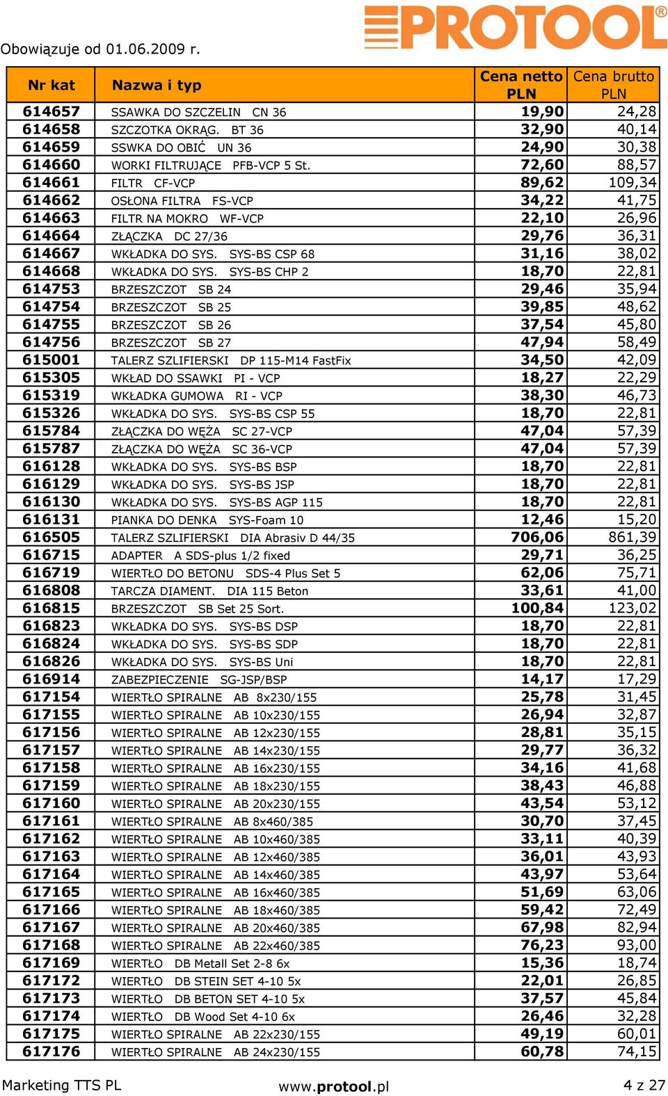 SYS-BS CSP 68 31,16 38,02 614668 WKŁADKA DO SYS.