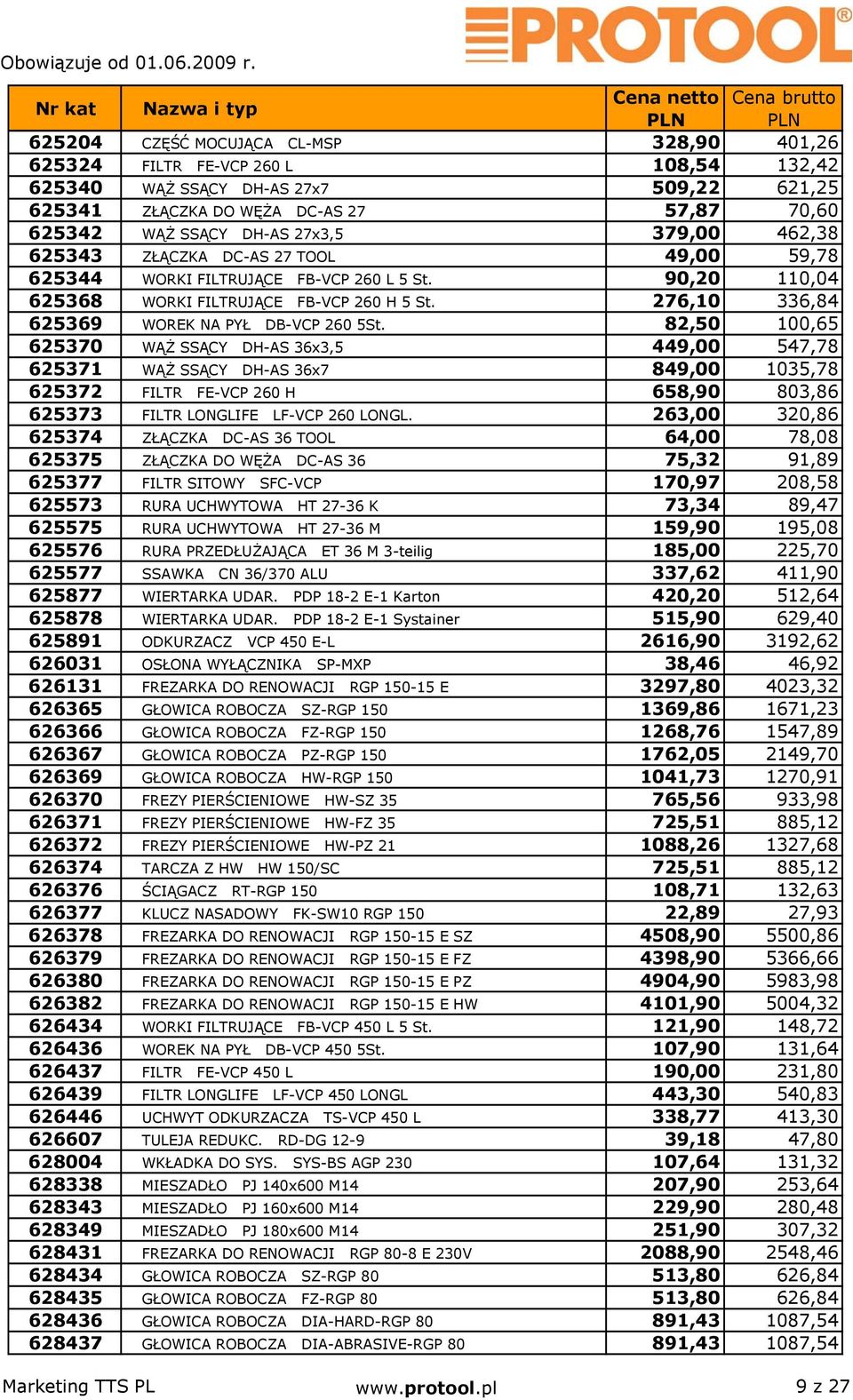 276,10 336,84 625369 WOREK NA PYŁ DB-VCP 260 5St.