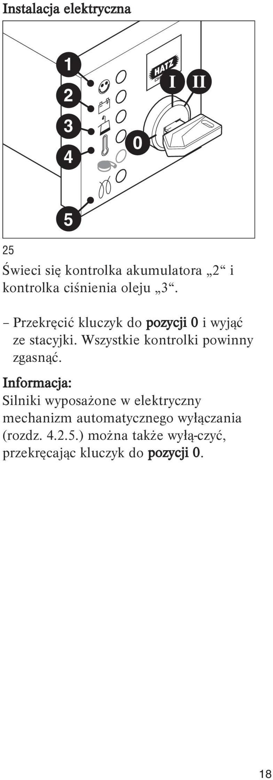 Wszystkie kontrolki powinny zgasnąć.