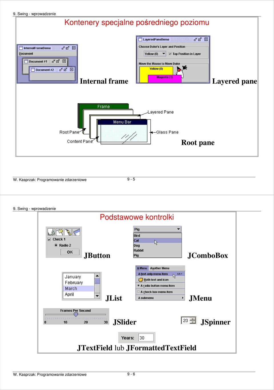 Kasprzak: Programowanie zdarzeniowe 9-5 Podstawowe kontrolki