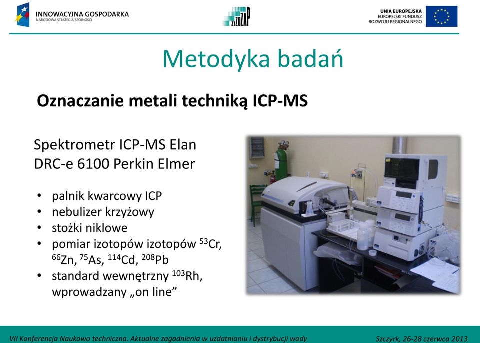 nebulizer krzyżowy stożki niklowe pomiar izotopów izotopów 53