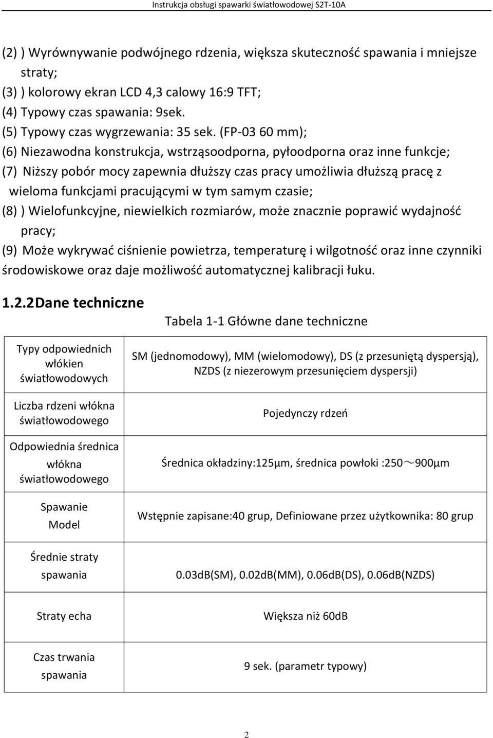 (FP-03 60 mm); (6) Niezawodna konstrukcja, wstrząsoodporna, pyłoodporna oraz inne funkcje; (7) Niższy pobór mocy zapewnia dłuższy czas pracy umożliwia dłuższą pracę z wieloma funkcjami pracującymi w