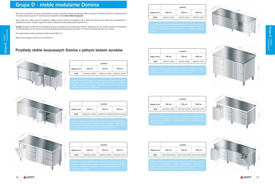 Jeśli chcesz aby meble z grupy K wykonane zostały w wersji mobilnej (na kółkach) lub w wersji bez nóg oraz aby meble były niepowtarzalne i składały się z trzech, czterech, pięciu lub sześciu modułów,