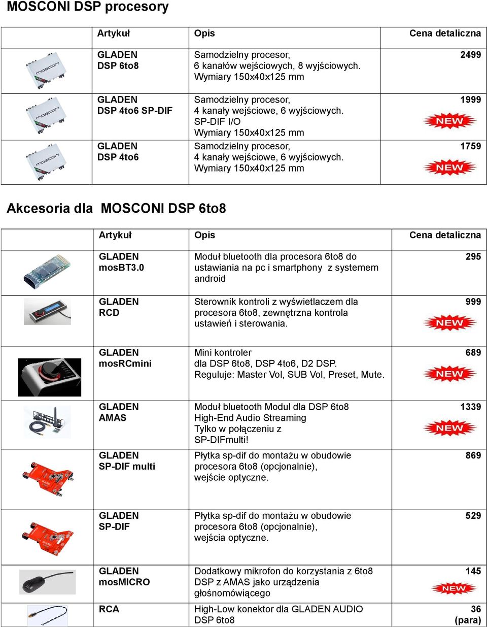 0 Moduł bluetooth dla procesora 6to8 do ustawiania na pc i smartphony z systemem android 295 RCD Sterownik kontroli z wyświetlaczem dla procesora 6to8, zewnętrzna kontrola ustawień i sterowania.