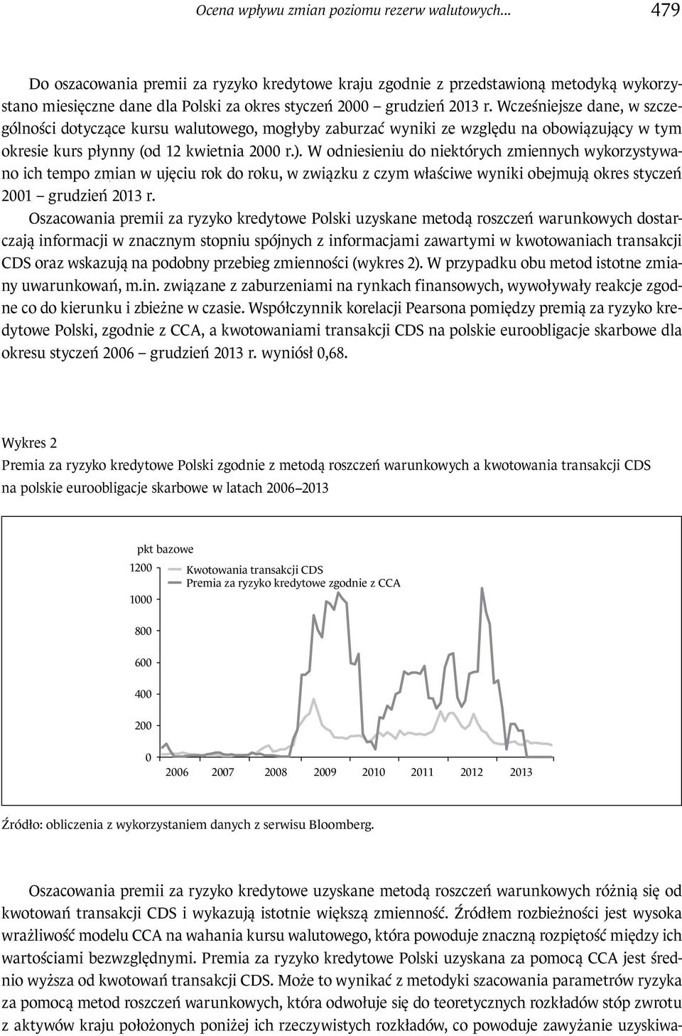 . W odniesieniu do niekórych zmiennych wykorzysywano ich empo zmian w ujęciu rok do roku, w związku z czym właściwe wyniki obejmują okres syczeń 00 grudzień 03 r.