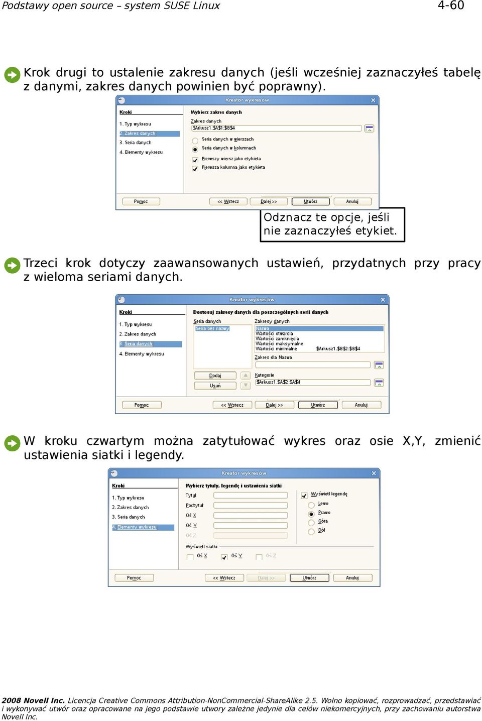 Trzeci krok dotyczy zaawansowanych ustawień, przydatnych przy pracy z wieloma seriami danych.