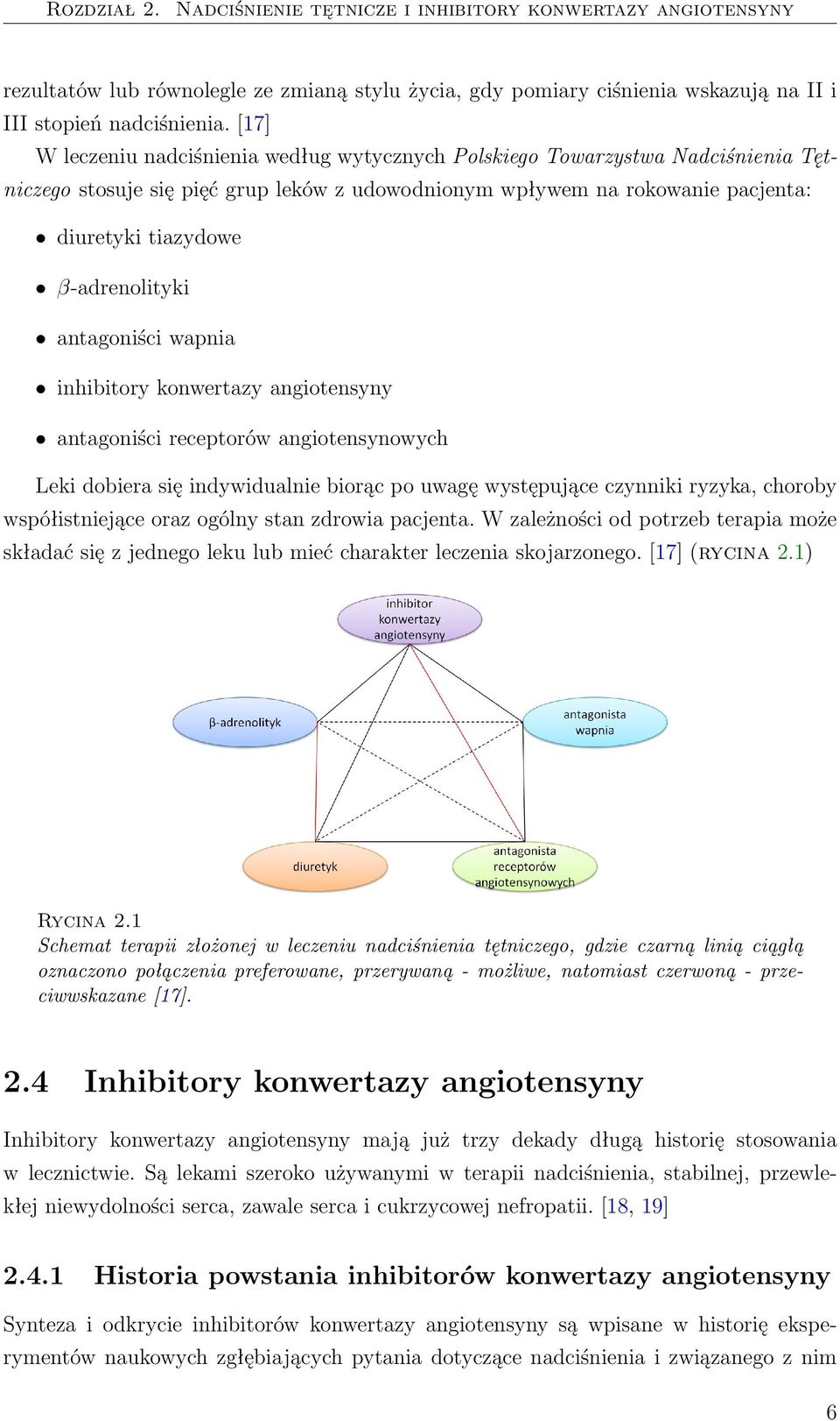 β-adrenolityki antagoniści wapnia inhibitory konwertazy angiotensyny antagoniści receptorów angiotensynowych Leki dobiera się indywidualnie biorąc po uwagę występujące czynniki ryzyka, choroby