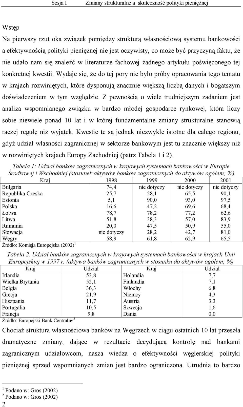 Wydaje się, że do tej pory nie było próby opracowania tego tematu w krajach rozwiniętych, które dysponują znacznie większą liczbą danych i bogatszym doświadczeniem w tym względzie.