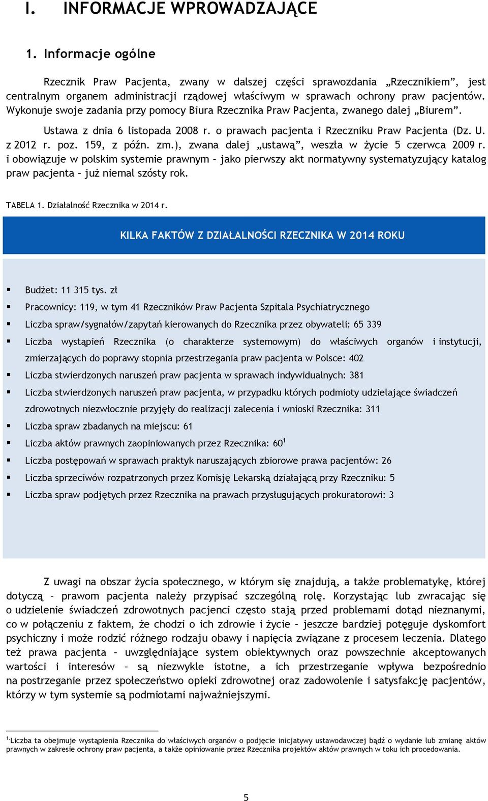 Wykonuje swoje zadania przy pomocy Biura Rzecznika Praw Pacjenta, zwanego dalej Biurem. Ustawa z dnia 6 listopada 2008 r. o prawach pacjenta i Rzeczniku Praw Pacjenta (Dz. U. z 2012 r. poz.