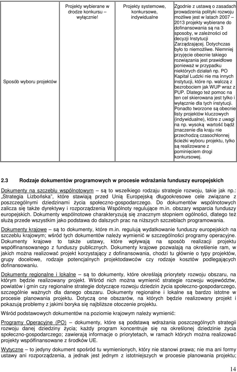 zależności od decyzji Instytucji Zarządzającej. Dotychczas było to niemożliwe. Niemniej przyjęcie obecnie takiego rozwiązania jest prawidłowe ponieważ w przypadku niektórych działań np.