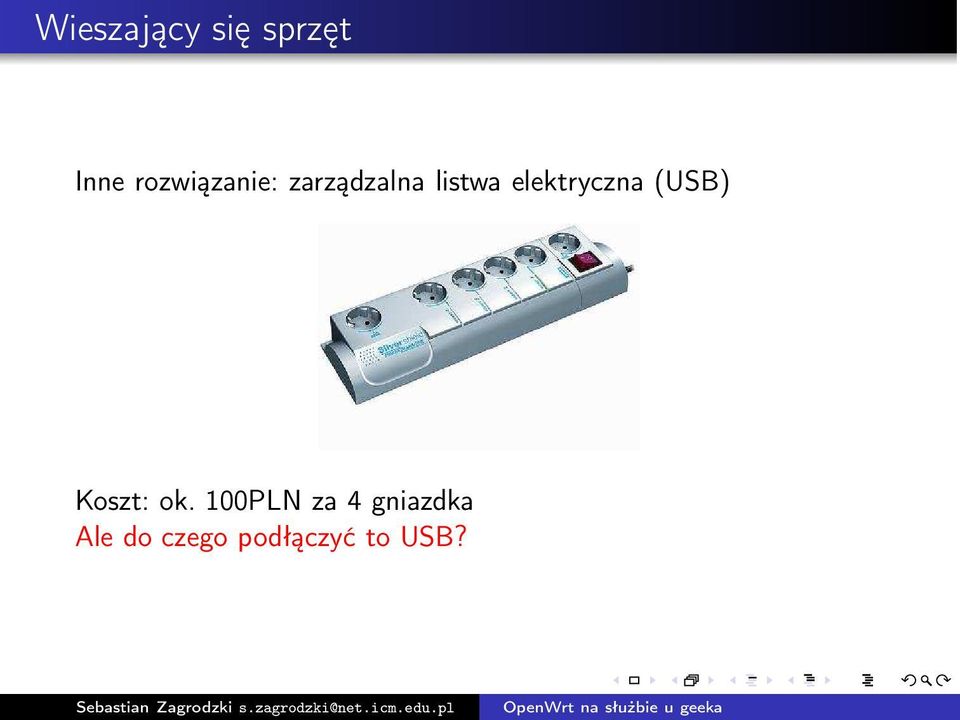 elektryczna (USB) Koszt: ok.