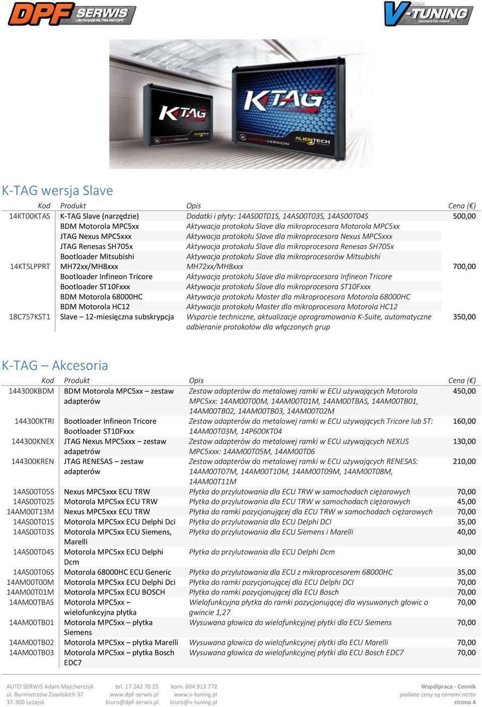 Aktywacja protokołu Slave dla mikroprocesorów Mitsubishi MH72xx/MH8xxx 700,00 Bootloader Infineon Tricore Aktywacja protokołu Slave dla mikroprocesora Infineon Tricore Bootloader ST10Fxxx Aktywacja