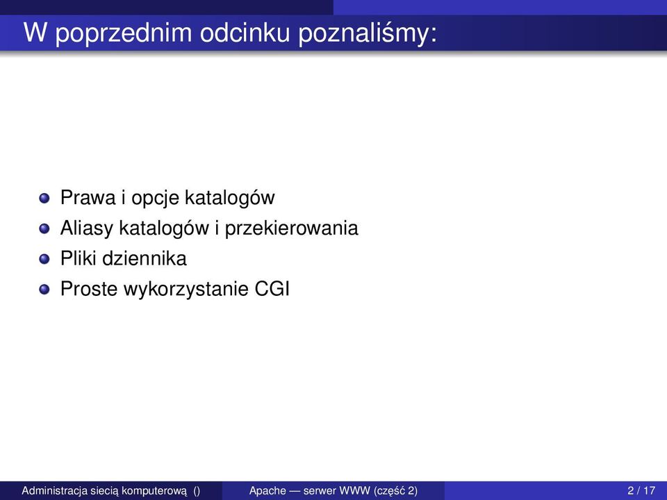 przekierowania Pliki dziennika Proste